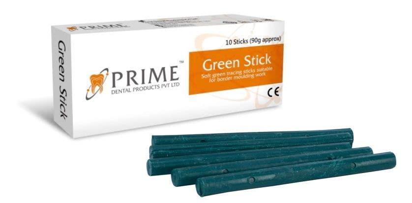 Prime PRIME DENTAL GREEN STICK SOFT TRACING STICKS - 90GM | Prime Green Stick Compound | Set Of 10 Sticks | Dental Soft Green Stick Compound