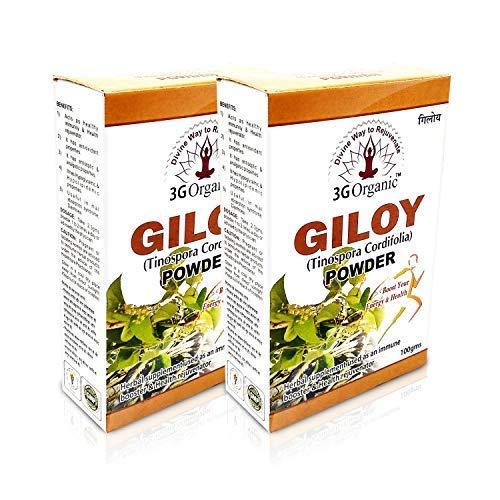 3GOrganic 3GOrganic Premium Quality Giloy Powder for Healthy Hair & Multipurpose 100 Grams (Pack of 2)