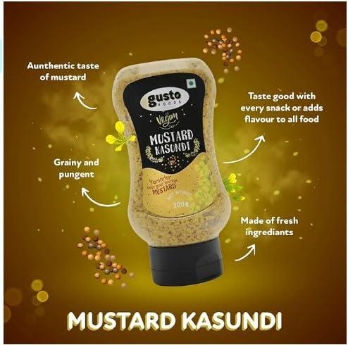 Gusto Foods Gusto Foods Mustard Kasundi Sauce 300g | Authentic Pungent Mustard Sauce | Traditional Bengali Mustard Sauce