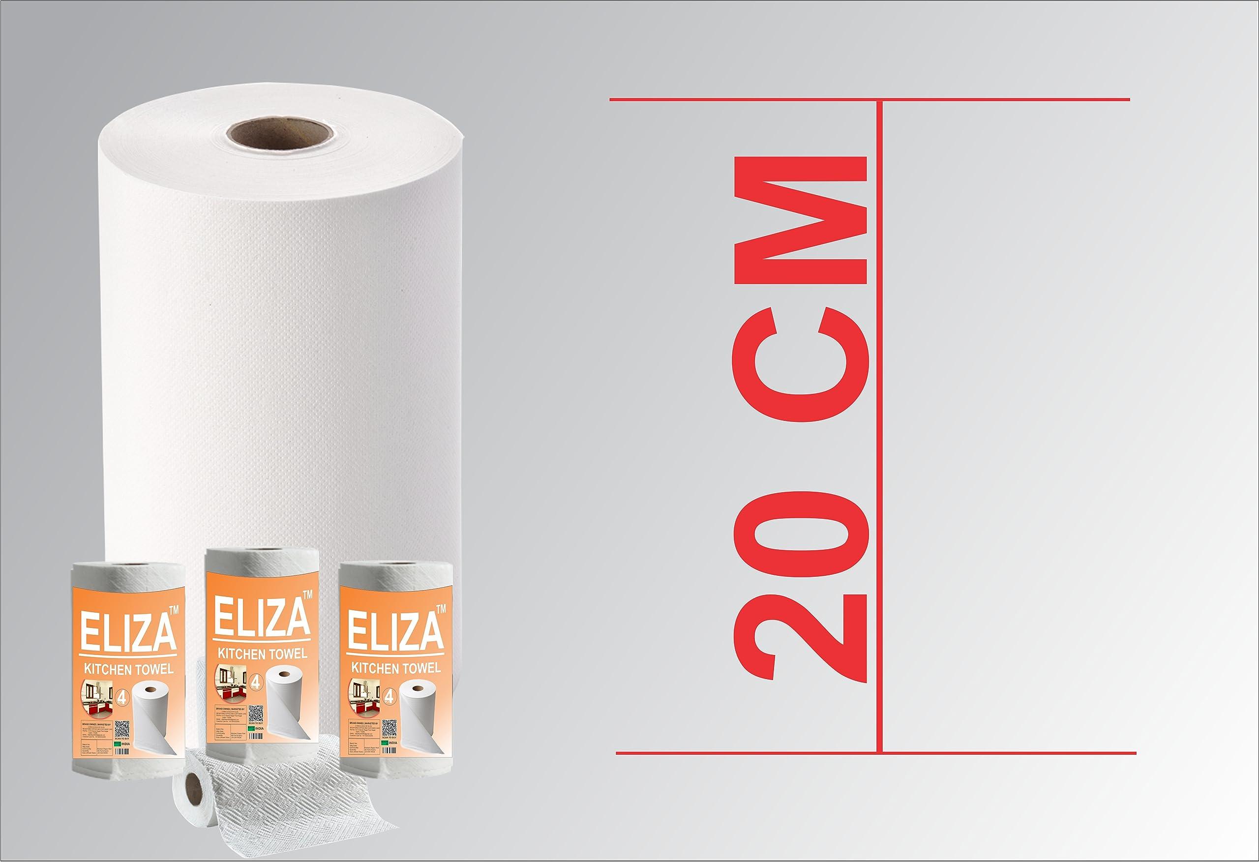 ELIZA Eliza Soft 4 Ply Kitchen Towel Tissue Paper Roll (60 Pulls Per Roll 4ply, 60 Sheets) - Pack of 1