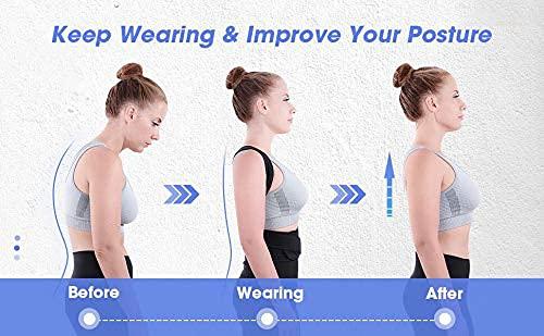kossto kossto Free Size Premium Magnetic Back Brace Posture Corrector Therapy Shoulder Belt for Lower & Upper Back Pain Relief with Back Support Plates Man & Woman Medium (Universal)