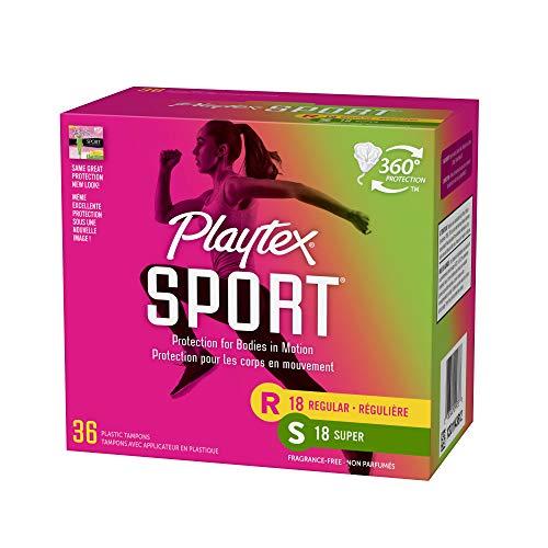 Playtex Playtex Sport Tampons with Flex-Fit Technology, Regular and Super Multi-Pack, Unscented - 36 Count
