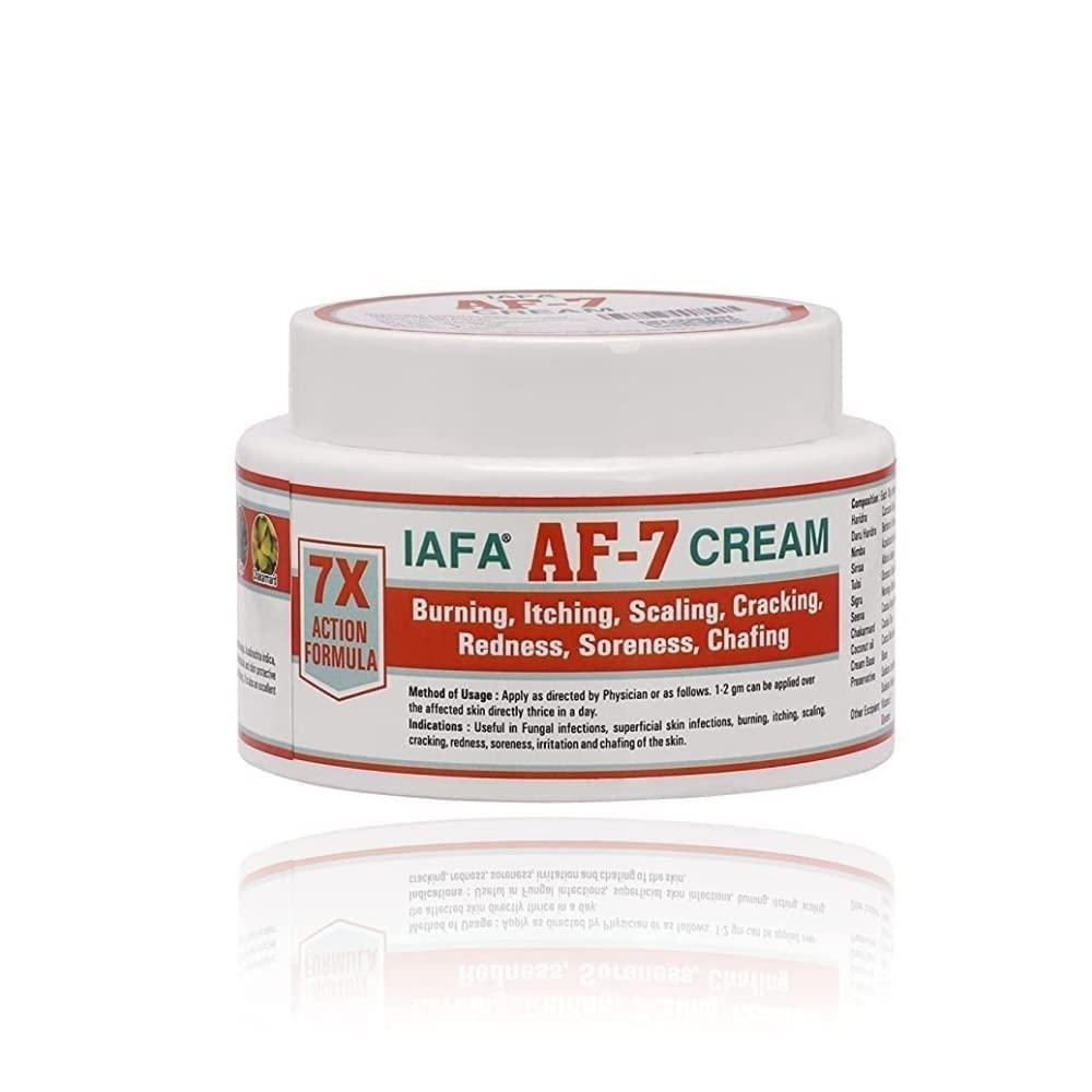 IAFA IAFA Ayurvedic AF-7 Cream 50gms- Natural cure for Fungal infections | Fast Relief from Ringworm, Skin infections, Jock itch, Anti chafing, Intimate area itching, Skin rashes, Skin allergy | Anti Itching | Irritation | For All skin problems | Daad khu