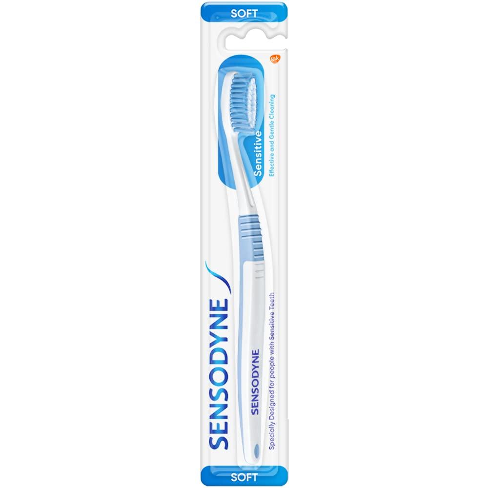 Sensodyne Sensodyne Toothpaste Fresh Mint, Sensitive tooth paste for daily sensitivity protection, 75 gm & Sensodyne Toothbrush, 1 piece,Color may vary
