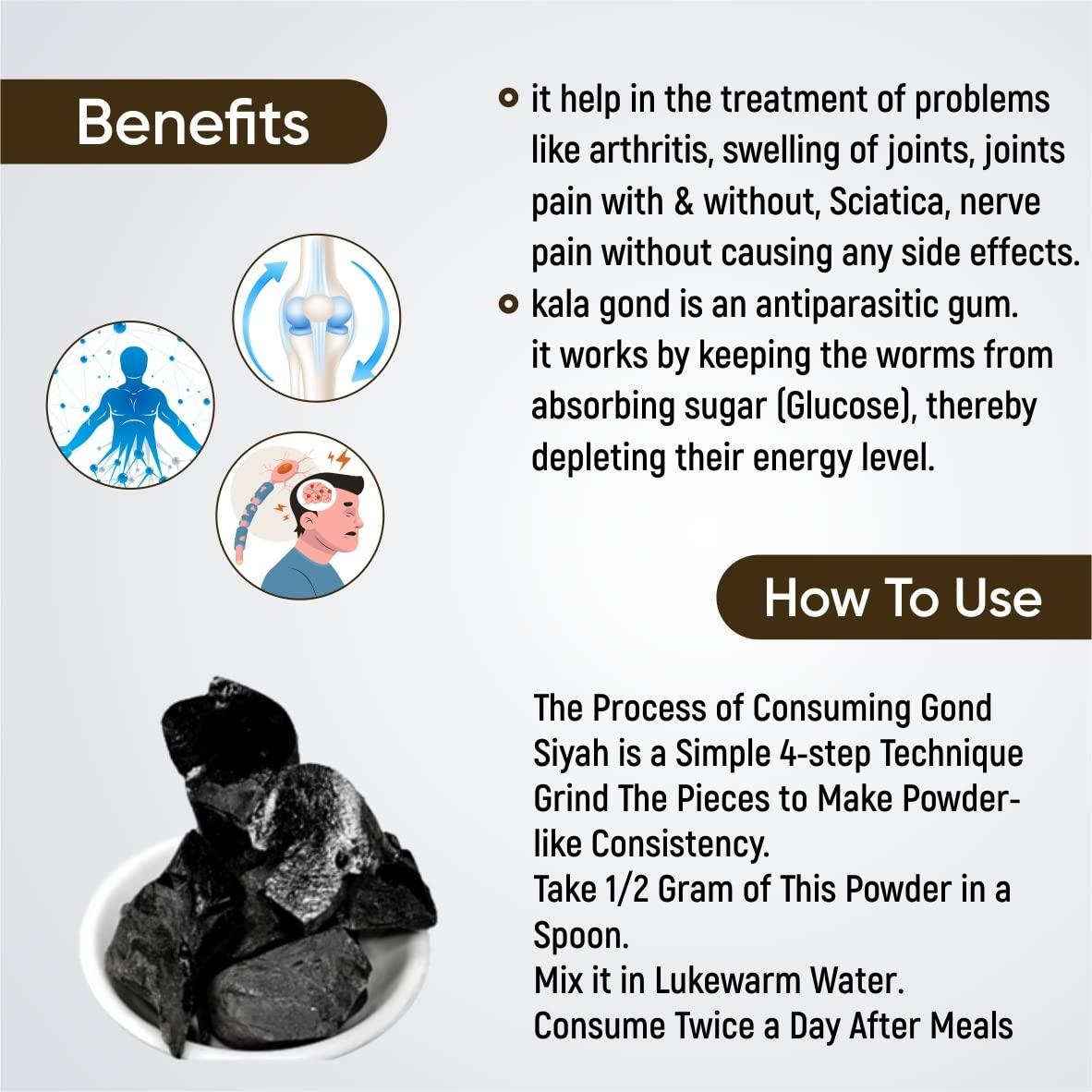 Nayanvati Nayanvati - Kala Gond Gond Siyah Black Gum for Joint Pain 200 gms