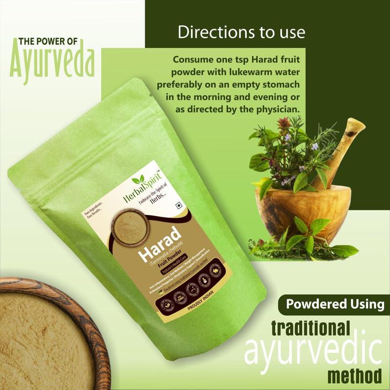 HerbalSpirit Herbal Spirit Harad Powder Organic, 900gm | Haritaki Powder | Kadukkai Powder Organic | Karakkaya Powder Organic | Karakaya Powder | Inknut Powder | Hadak Powder Ayurvedic | Haritaki Churna |