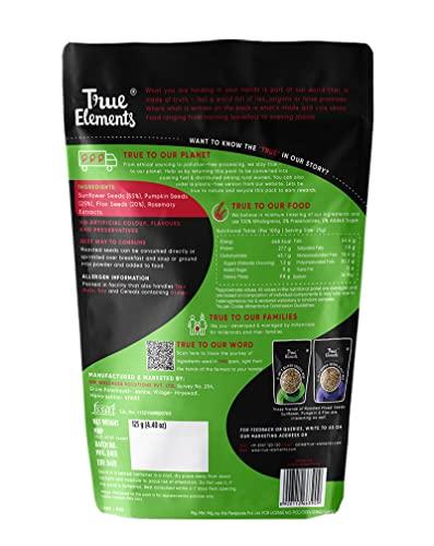 True Elements True Elements Roasted Pumpkin, Sunflower and Flax Seeds 125gm - Healthy Seeds Mix