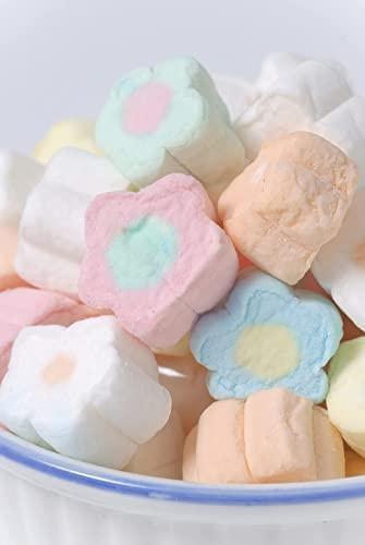 Veganic Veganic Rainbow Flower Shape Marshmallows -175 g (80 Pieces) | Strawberry/Vanilla Flavor | Marshmallow Candy For Kids And Audlts