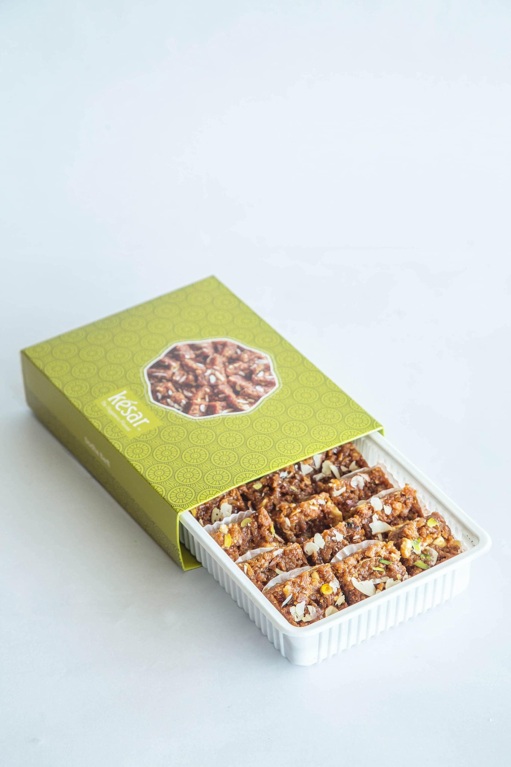 Dessert Drama Dessert Drama Premium Sweet Gift Box Nut & Almond Mithai Dodha Barfi 400 gm Doda Barfi Sweet Box with Diwali Greetings Card || Combo Gift Pack || Corporate Gifts