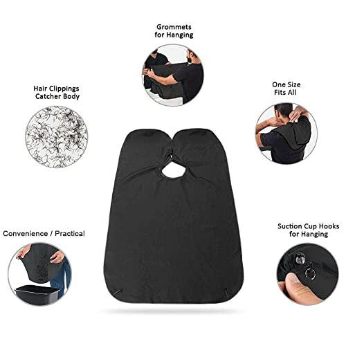 Allcato Allcato Black Beard Apron Hair CLIPPINGS Catcher Grooming BIB