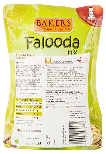 Bakers Bakers Falooda Mix, Elaichi and Pista - 200 Grams (Pack of 4)
