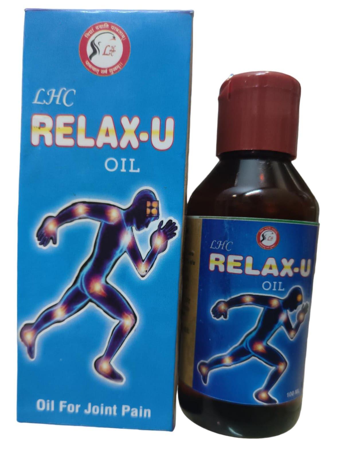 Ayurved health House LHC RELAX-U Ayurvedic oil [100 ml] for Relief from Knee and Joint Pain Muscle Pain, Osteoarthritis Visible Improvement in 7 Days