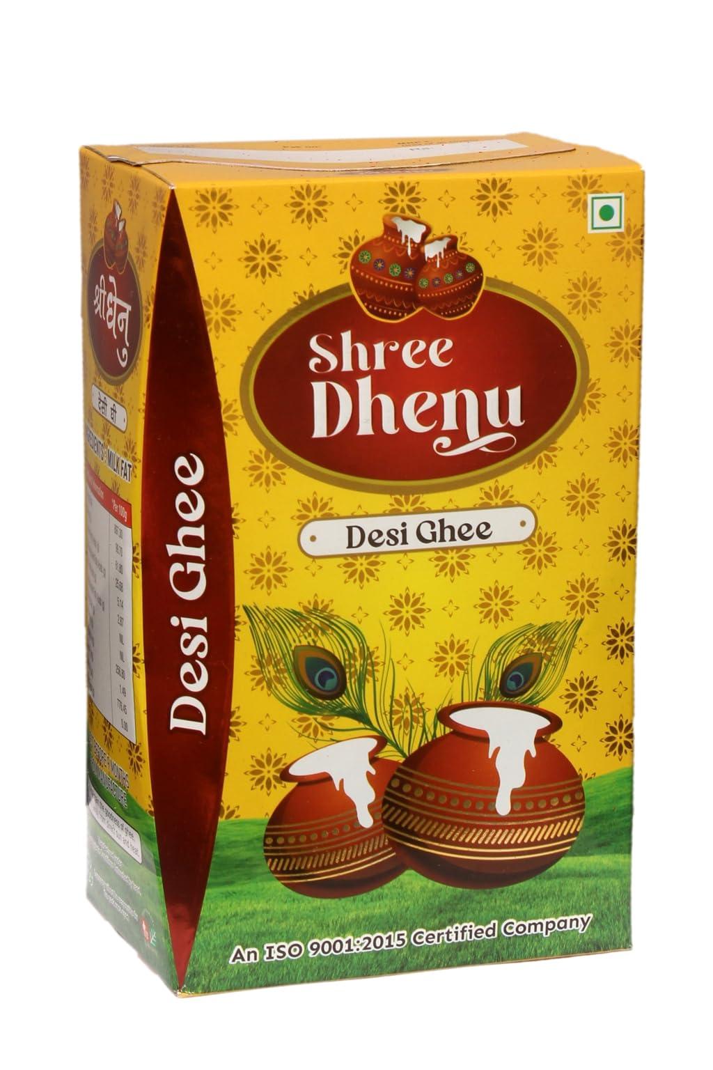 BRIJ GWALA Shree Dhenu Pure Desi Ghee - Desi Ghee with Rich Aroma 1ltr tetra-1