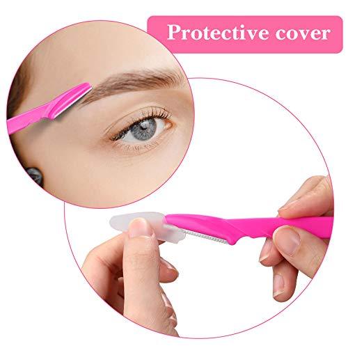 Honoson 12 Pieces Facial Hair Removal Set Including 4 Pieces Hair Removal Spring 4 Pieces Eyebrow Trimmer 4 Pieces Stainless Steel Tweezers Facial Remover Threading Tool for Facial Hair, Upper Lip Cheeks