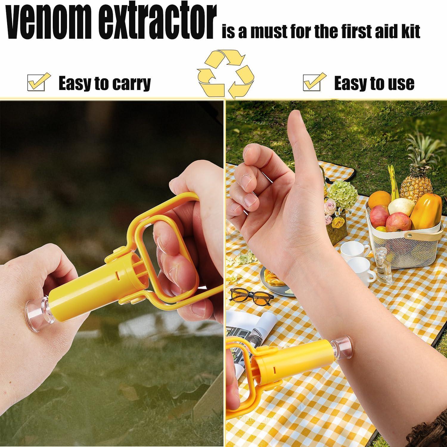 Yancorp Venom Extractor Suction Pump kit Insect Bug Bee Sting Snake Bite Kit Survival Kits Emergency First Aid Supplies for Hiking Backpacking Fishing Hunting