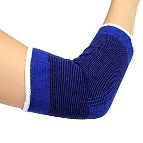 Trendegic Trendegic Elastic Pain Relief Elbow Hand Mussels Support Guard Brace Gym for Men Women (Blue, 1 pair)