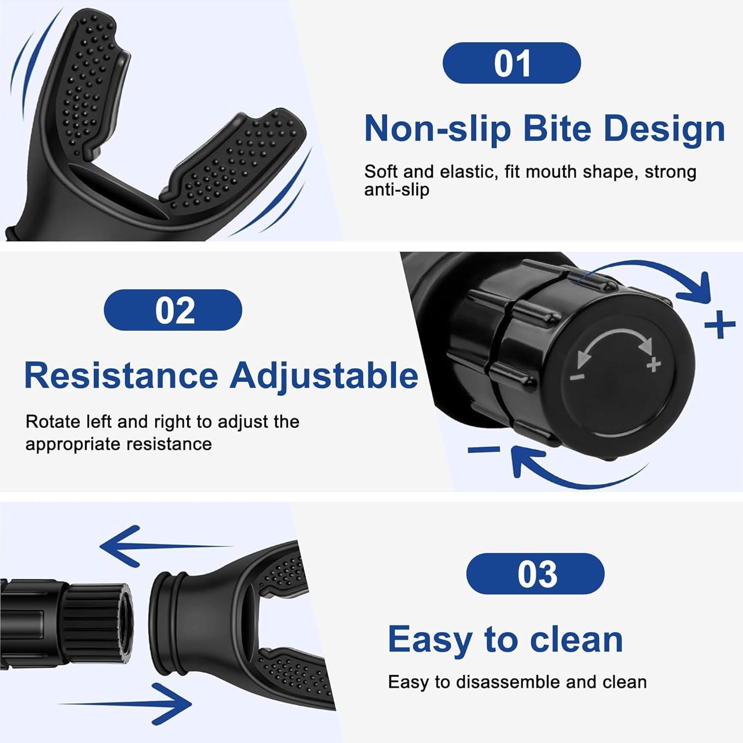 NUDFSY Oxyboost, Oxyflow Breathing Trainer Oxyboost Breathing Device, Portable Lung Exerciser Lungs Exercise Equipment Breathing Trainer, Oxy Boost For Men And Women Running Breathing Trainer (Black)