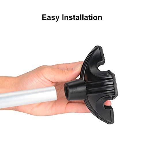 supregear SupreGear Quad Support Cane Tip, Non-Slip Self Standing Rubber Cane Tip 4 Point Quad Cane Tip Replacement for 3/4 Inch Diameter Standard Walking Canes Folding Canes Cane Accessory - Black