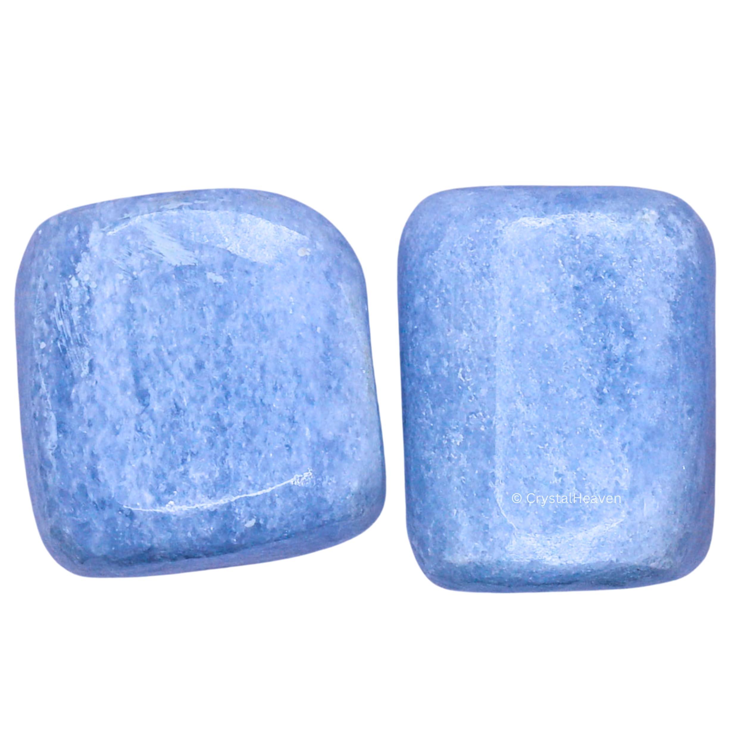 Crystal Heaven Crystal Heaven Certified Blue Calcite Healing Tumbled Stone,Natural Polished Crystals For Diy Crafts,Manifestation,Meditation,Pooja Feng Shui And Reiki Healing(30 Grams)