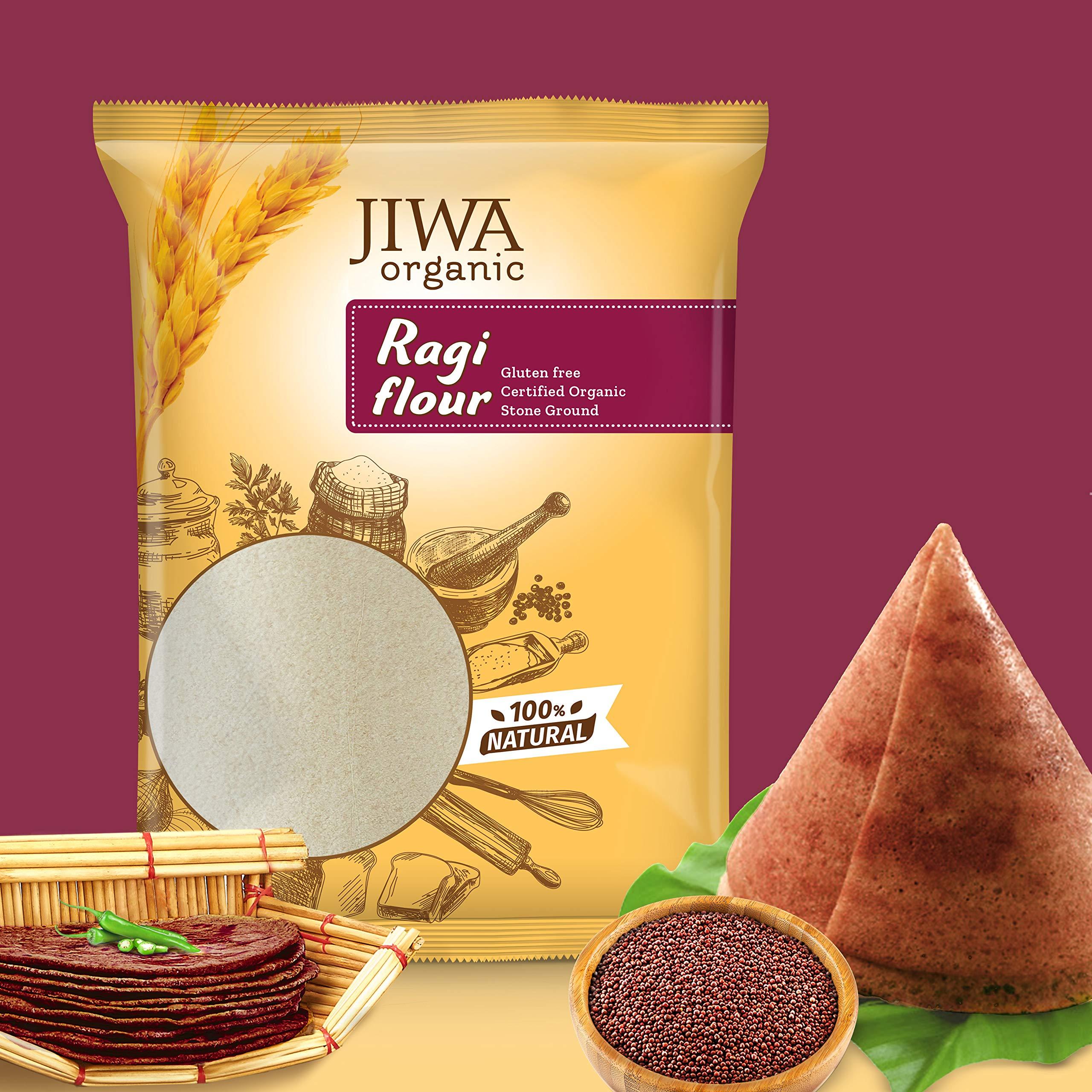 JIWA healthy by nature JIWA healthy by nature Organic Ragi Flour, 1 Kg & Organic Quinoa Flour, 900 g (Certified Organic & Gluten Free)