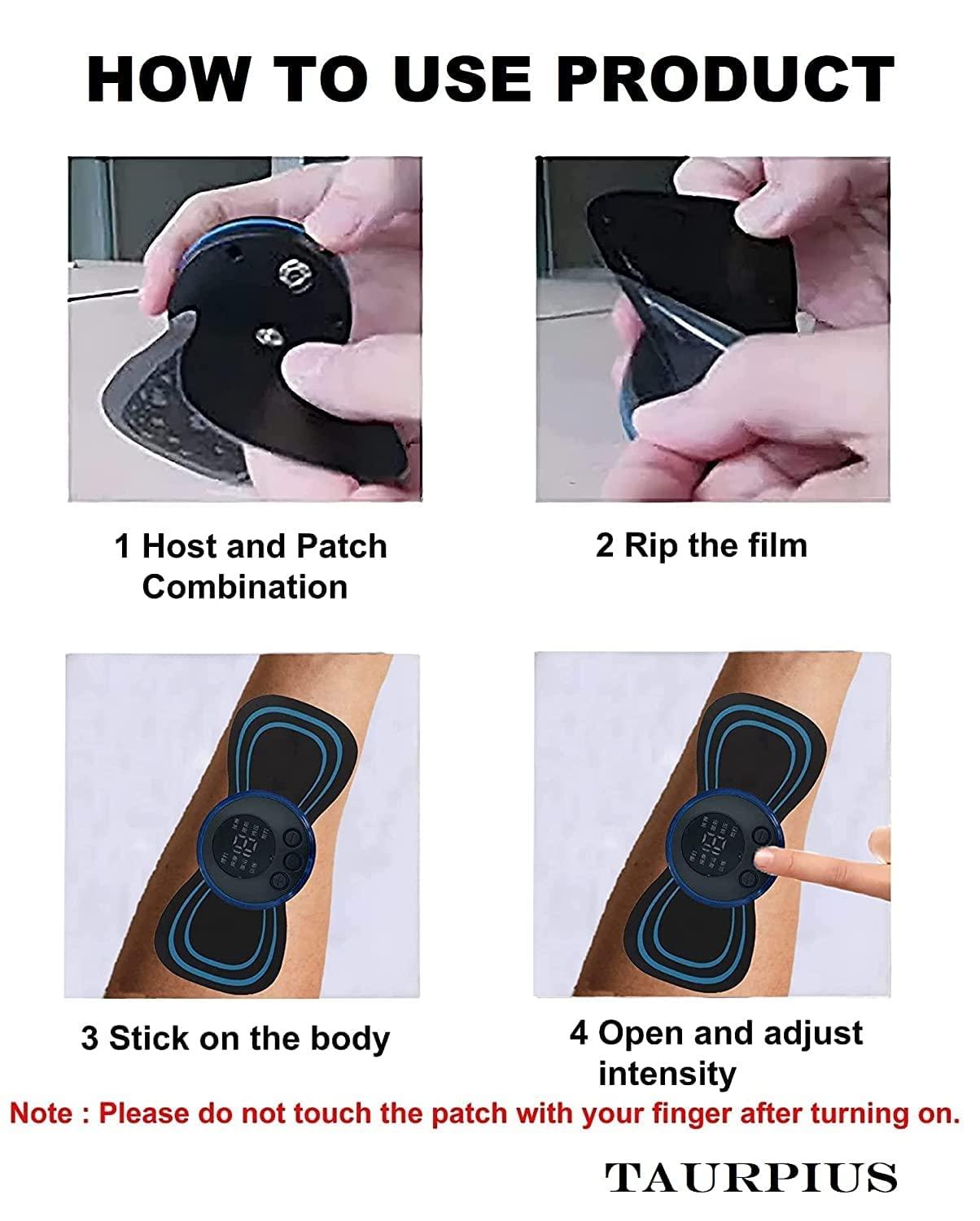 Generic Mini Massage Machine mini massager portable rechargeable full body massager for pain relief with 8 Mode Ems neck cervical massager (Body Massager) (VIB-MASS)