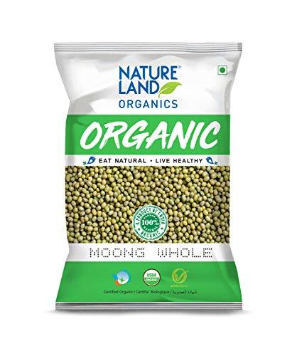 NATURELAND ORGANICS Natureland Organics Moong Sabut / Whole Daal 500 Gm (Pack of 3) - Organic Pulses