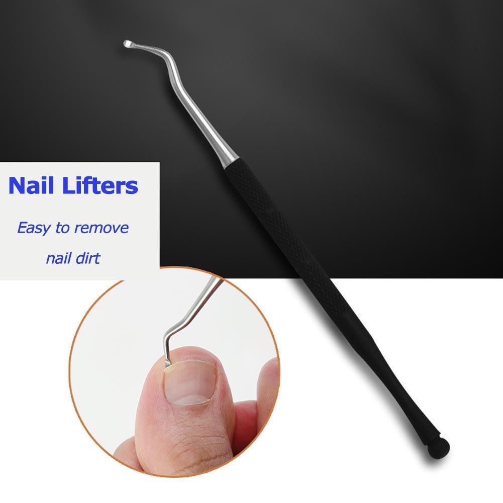 HongLanAo Precision Toenail Clippers for Thick or Ingrown Toenails, Sharp Stainless Steel Nail Cutter, Best Nail Clipper & Pedicure Tool for Seniors (Black/Roud)