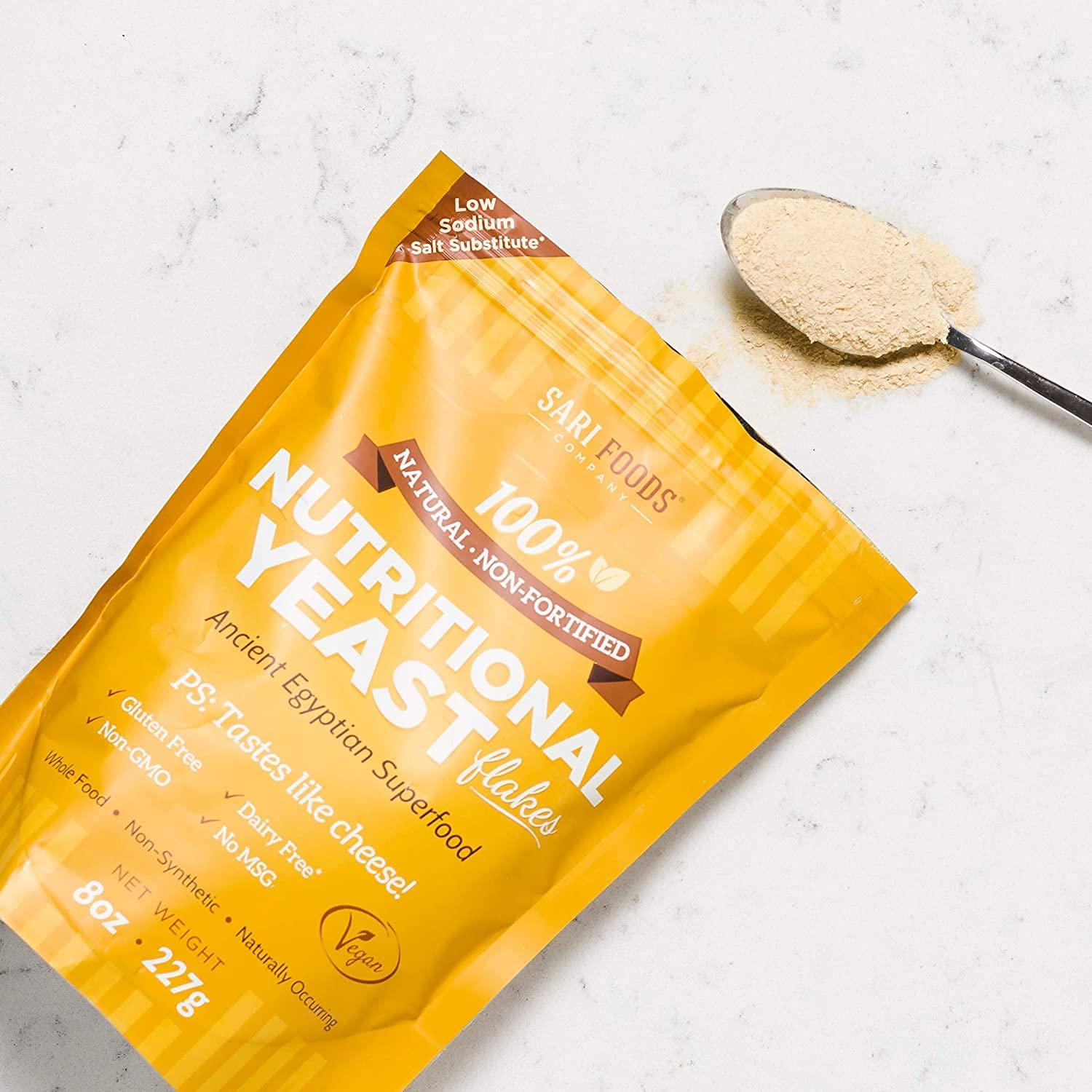 Sari Foods Co Sari Foods Co., Pure Natural Non-fortified Nutritional Yeast Flakes (8 oz.)