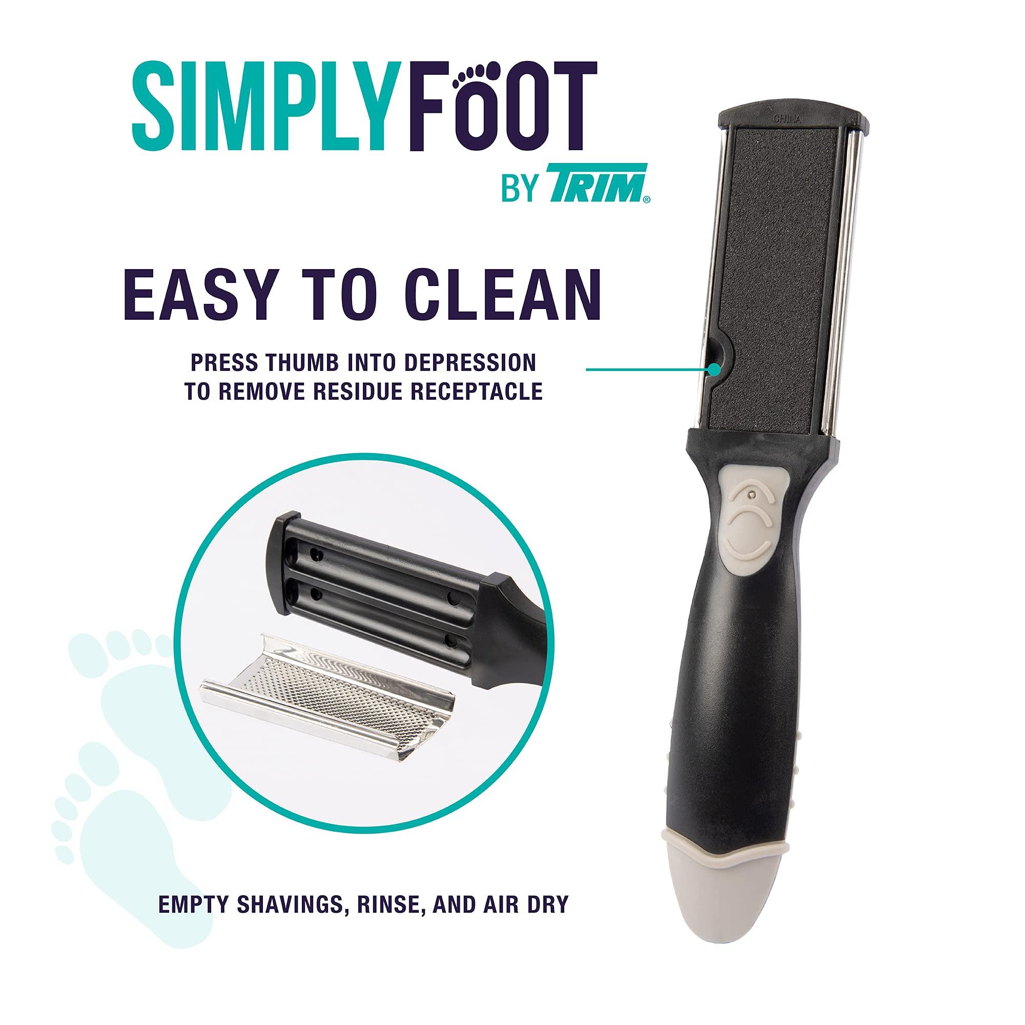 Trim Simply Foot Rasp/Callus Remover for Feet Dual-Sided Foot File for Calluses Rubber Grip for Comfort and Control Easy to Use Foot Care Tools for DIY Pedicures Ideal for Men and Women