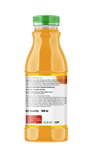 Rasna Rasna Squash 600ml Orange - Rich Taste, 21 Vitamins and Minerals with Calcium, New Pack, Rasna's 50 Years of Legacy of Taste, Born in India, Made in India