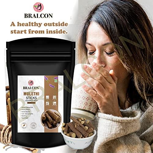 BRALCON BRALCON Mulethi Stick For Eating - 100g | Liquorice Roots | Yastimadhu Licorica Sticks | Licorice Roots | Jeshthamadha Use for immunity Booster