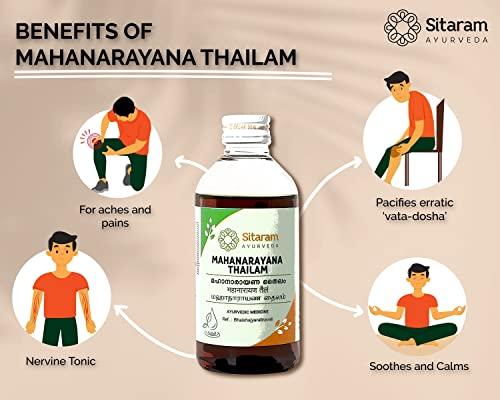 SITARAM Sitaram Ayurveda Mahanarayana Thailam (450 ml) | Kerala Ayurvedic Mahanarayana Oil | Maha Narayanatailam