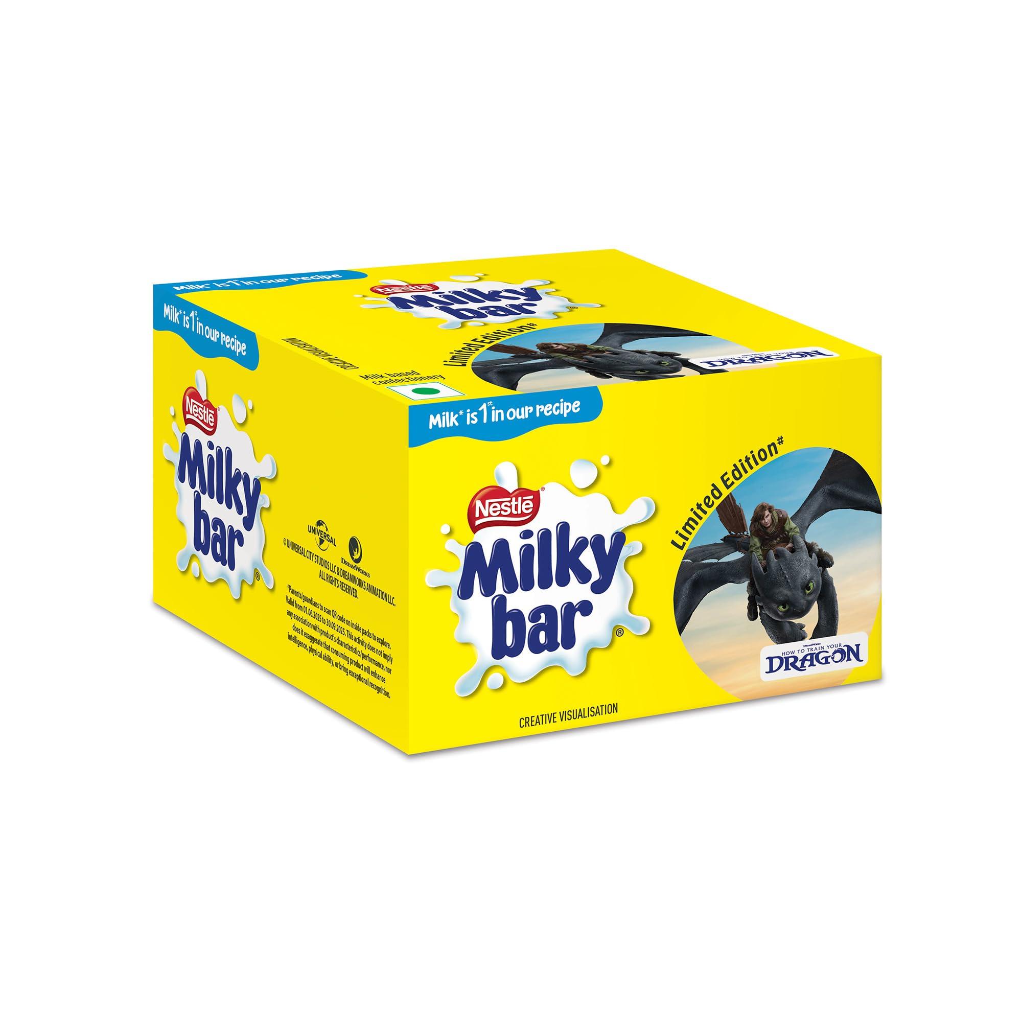 Nestle MILKYBAR MILKYBAR Creamy White Chocolate Tablet Bar, 60 Unitsx 12.5g Each - 750g, Box (Product Weight May Vary Upwards)