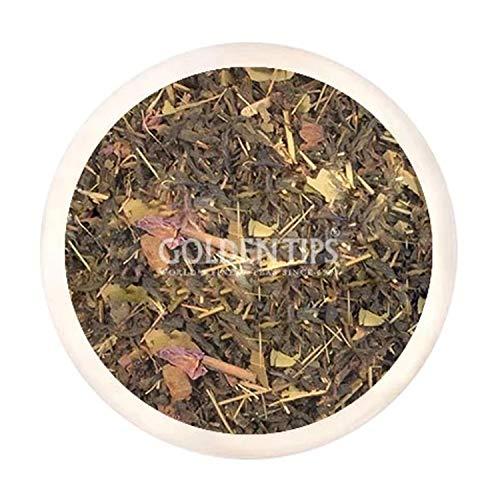 Golden Tips Golden Tips Healthy/ Natural and Organic Loose Leaves Roseherb Green Tea Tin Can (100 Gram , 50 cups)