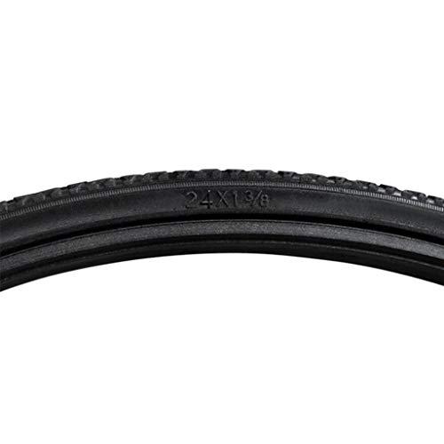 Colcolo Generic Pack of 2 Solid Wheelchair Street Tire Fit Most 24x1-3/8\" Wheel Chair Black