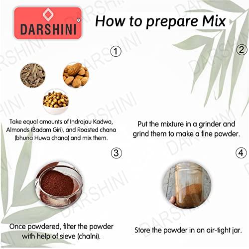 DARSHINI Darshini Indrajau Kadwa/Indrajao/Indrajav/Holarrhena Pubescens/Kutaja Seeds Powder, Pack of 2, 200gx2=400g