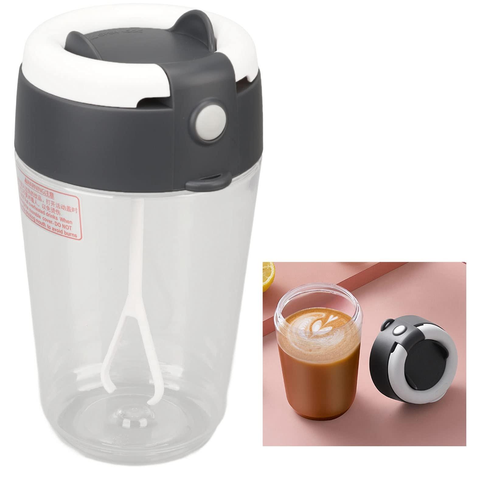 Bewinner Protein Shaker Cup, Portable Mixer, Lid with Blender, Leak Proof Small Protein Shaker Bottle Single for Coffee, Tea, Hot Chocolate, Milk, Protein Shakes, Lemonade