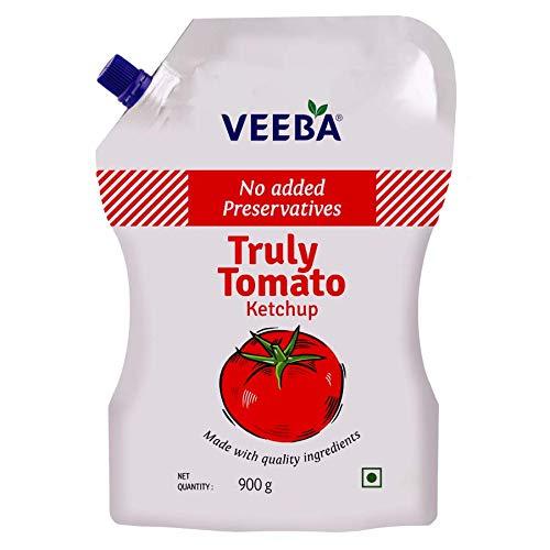 VEEBA Veeba Truly Tomato Ketchup - No Added preservatives, 900g - Pack of 2