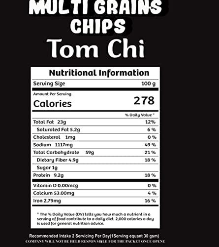 wayback WayBack Crunchy Multi Grain Tom Chi Chips | Snack Item | 150g x 1 CAN