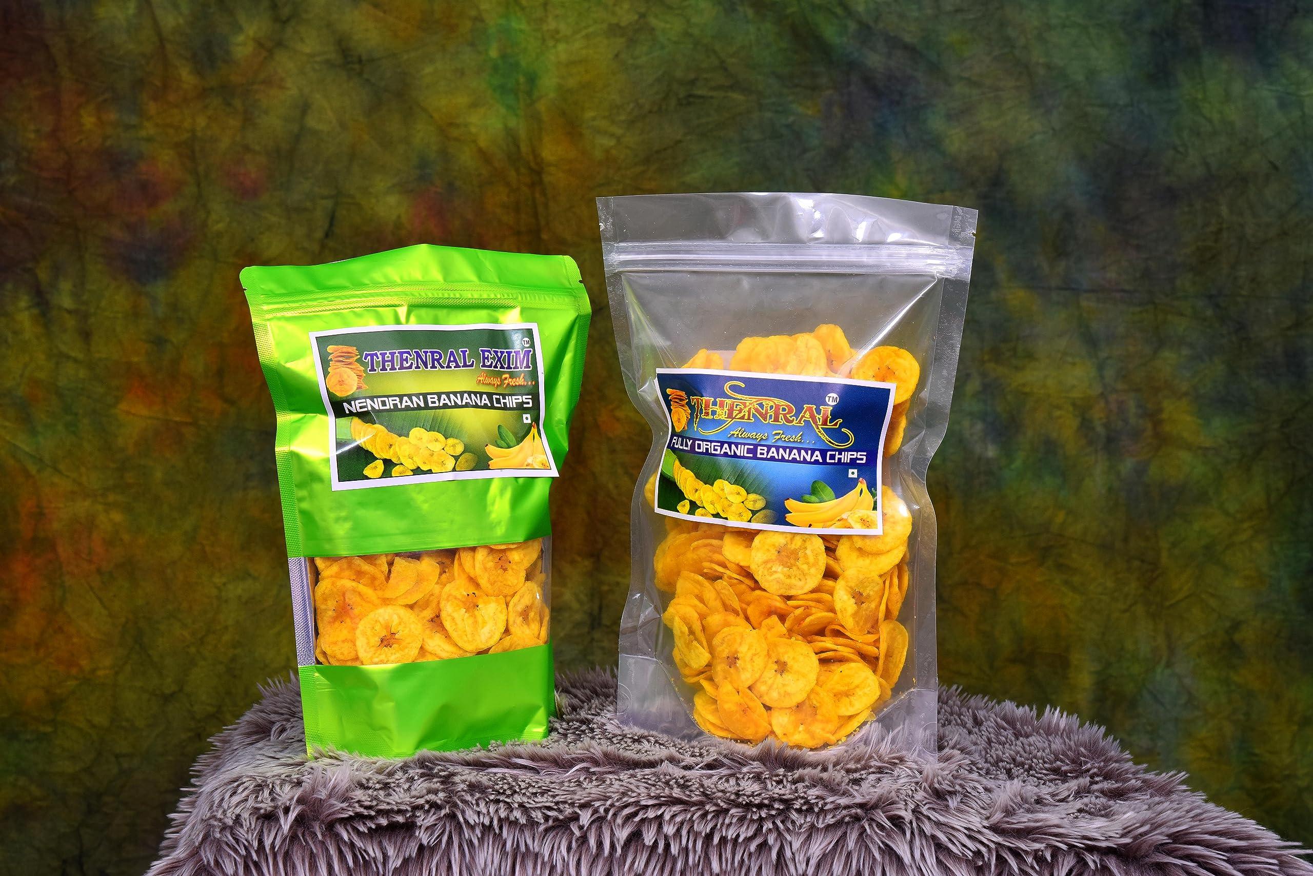 THENRAL EXIM THENRAL EXIM Nendran Fruit Banana Chips | Sweet Banana Chips | Thin & Crispy Kerala Chips | No gas No Flavours | Neat Ziplock Packing (1)