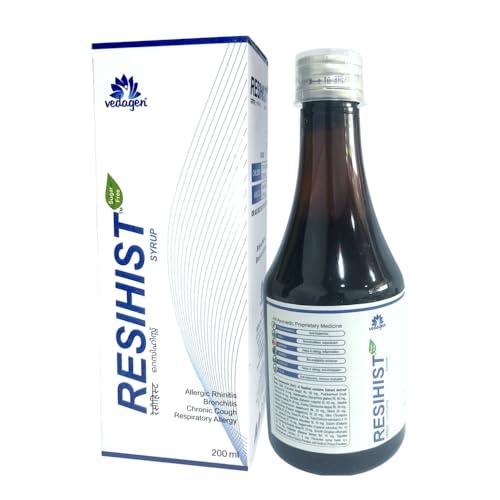 RESIHIST Resihist Sugar Free Cough & Cold Syrup I Natural Ingredients I Fast Relief From Cough, Cold, Throat Irritation, Congestion - 200ml (200ml x 1)