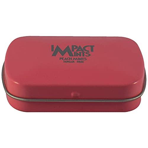 Impact Products Impact Mints Sugar-free Mints Peach Flavor (Pack of 3) 14g each, for everlasting & pleasant breath, product of Germany, pocket-friendly Mints in classic Tin packaging