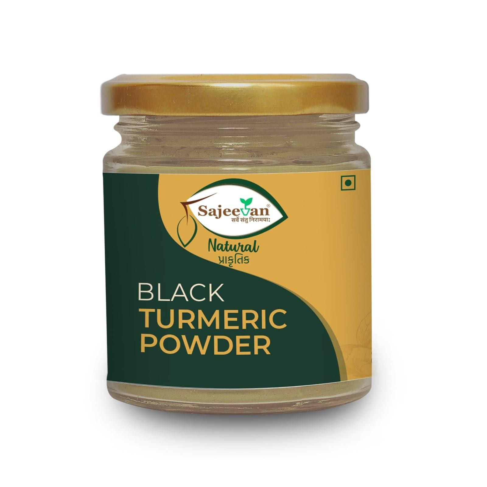 Sajeevan Certified Organic Black Turmeric Powder | NPOP RSOCA Jaivik Bharat | Non GMO | Kali Haldi | Natural, Premium Indian Spices 100gm