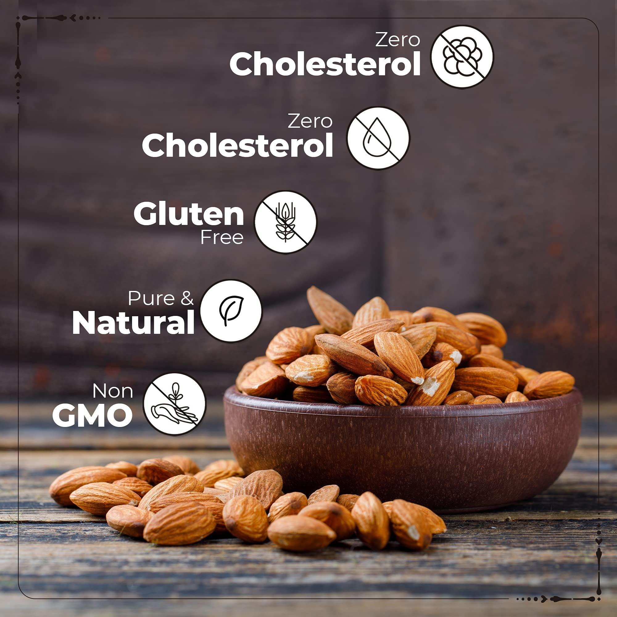 Happilo Happilo 100% Natural Premium California Dried Almonds 500g Pack Pouch | Premium Badam Giri | High in Fiber & Boost Immunity | Real Nuts | Gluten Free (Pack of 2)