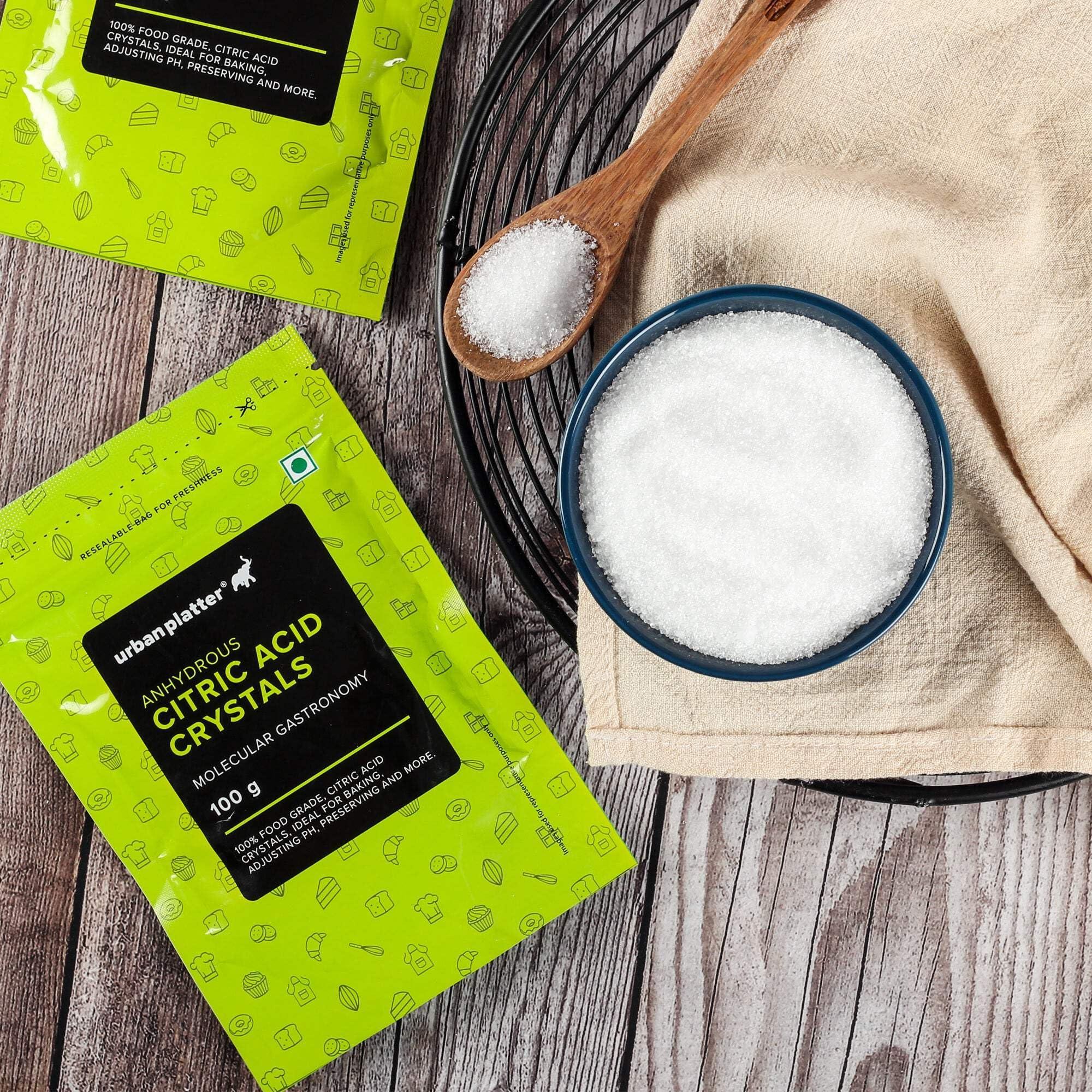 urban platter urban platter Pure Citric Acid Crystals Powder, 100G