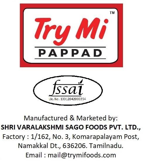 Try Mi PAPPAD Try Mi Pappad Garlic Papad 200 Gram Pack of 1 (200G) - Garlic Vadagam * Garlic Fryums * Garlic Applam * Garlic Appalam (Garlic)
