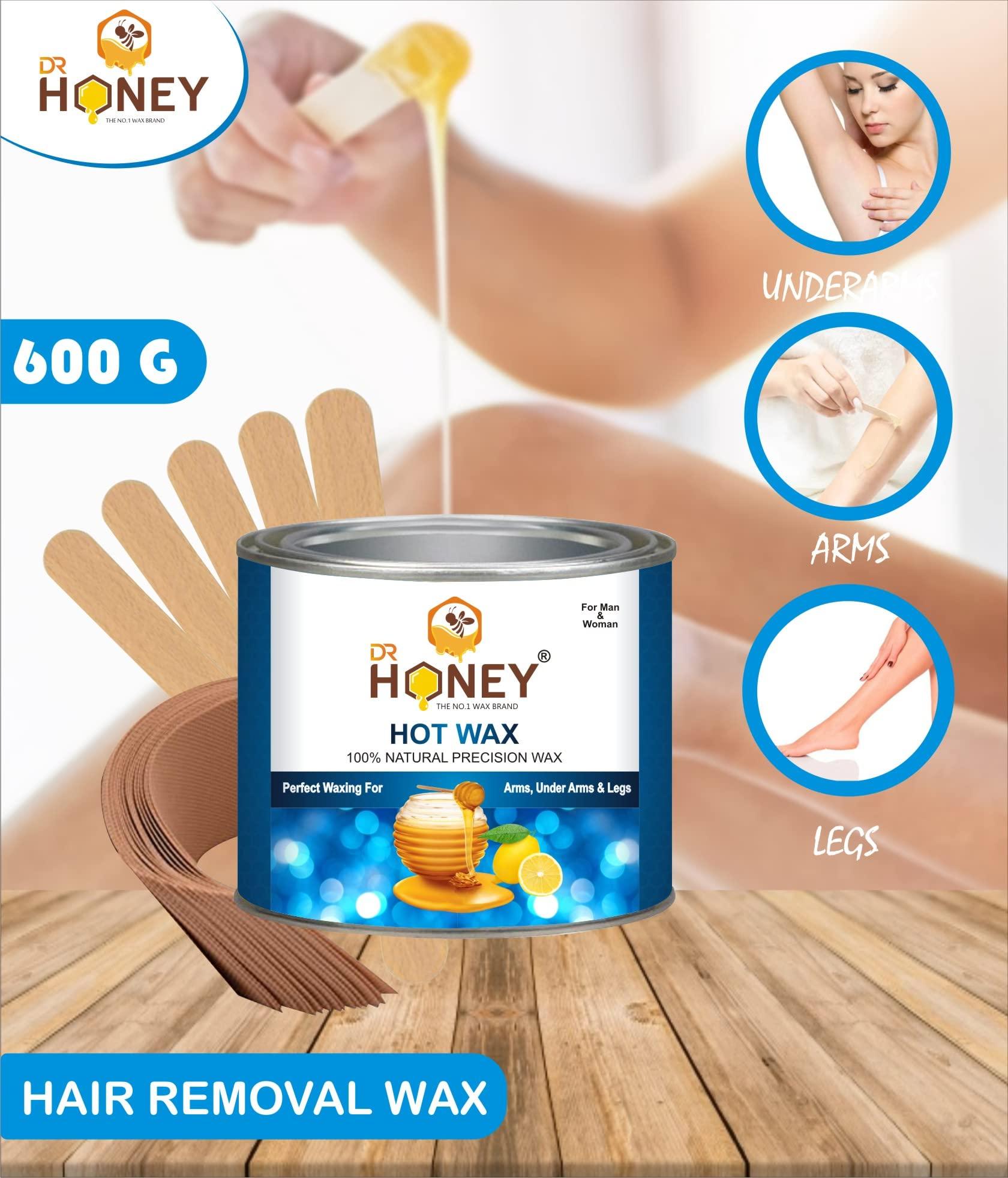 DR HONEY DR HONEY cold Wax 600 gram Hair Remover Wax for Women, Body & Face Waxing, Natural Ingredients for Women, Body soft and smooth for all skin wax strip and stick 600 gram