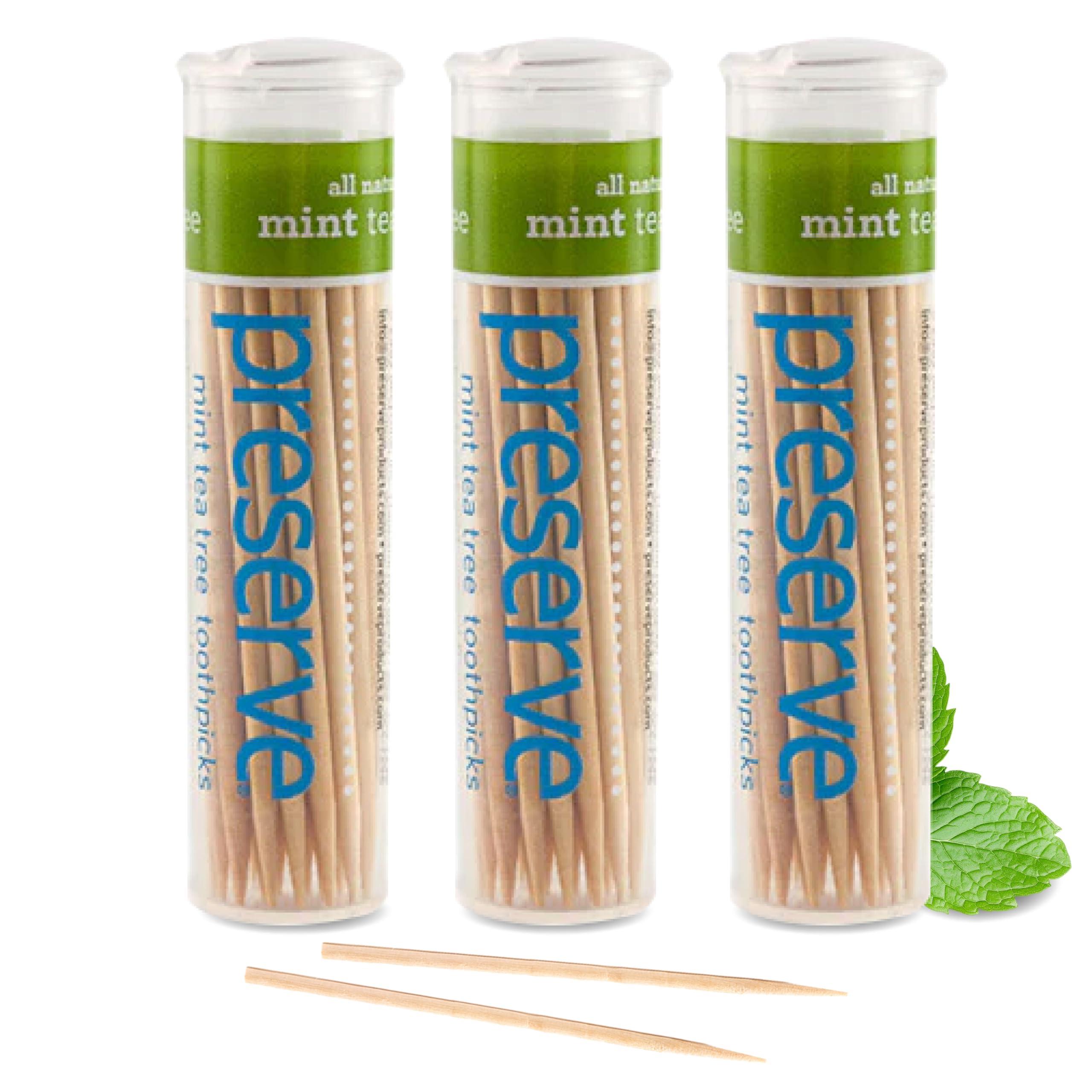 Preserve Preserve Flavored Toothpicks, Mint Tea Tree, 3 Count