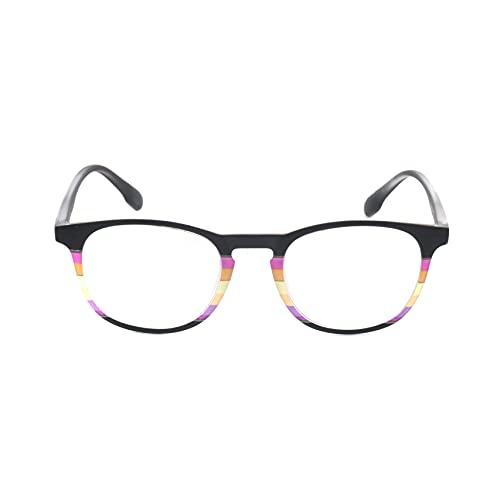 Tiziano Tiziano New Age Reading Glasses with Metal Side (Model: 195134 Black with multi colour +2.75 with Classic Eye shape)