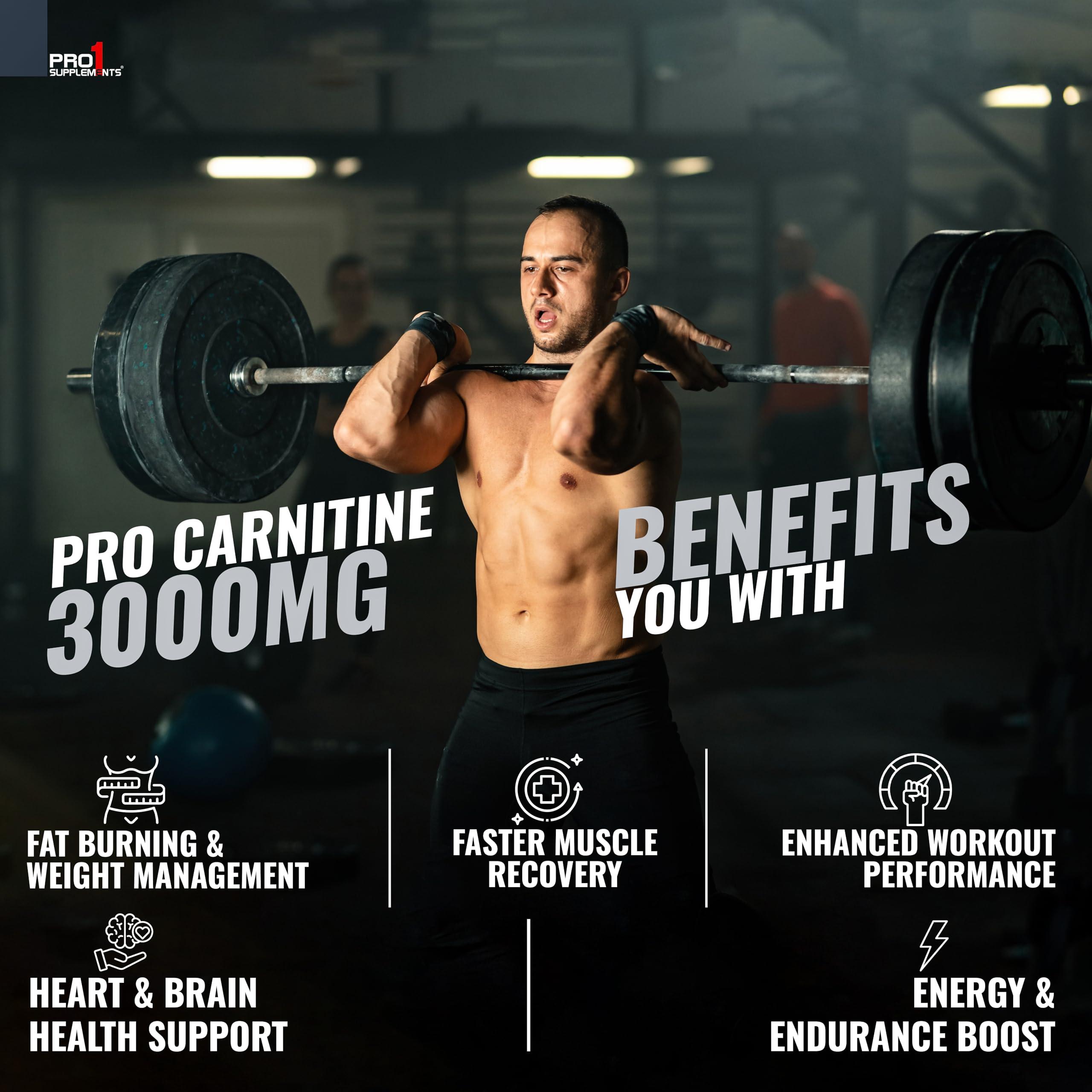 Pro1 Supplements Pro1 Supplement Pro Carnitine 3000mg | L Carnitine Liquid Supplement | Wild Pineapple - 450ml